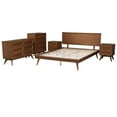 thumbnail image 2 of Pemberly Row Brown Wood and Rattan Queen Size 5-Piece Bedroom Set, 2 of 14