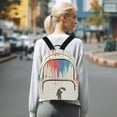 thumbnail image 7 of FORMRS Mini Backpack Purse for Women Quilted Travel Daypack Casual Shoulder Bag, Black Astronaut, 7 of 7