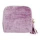 thumbnail image 2 of Estuche organizador de joyas de viaje pequeño, con cadena de terciopelo, para guardar collares y baratijas. Violeta claro, 2 of 9