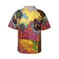 thumbnail image 3 of Uemuo Beautiful African Woman Printed Regular Fit Short Sleeve Casual Hawaiian Shirt for Men,Aloha shirt,Tropical shirt,Floral print shirt,Vacation Beach shirt-3X-Large, 3 of 9