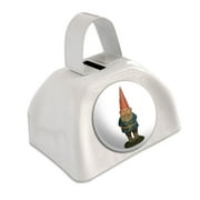 Garden Gnome White Cowbell Cow Bell