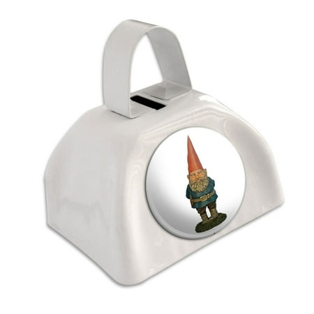 Garden Gnome White Cowbell Cow Bell
