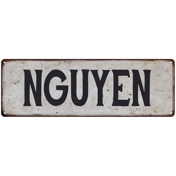 NGUYEN Vintage Look Rustic Chic Metal Sign 6x18 106180036379