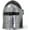 Black, Silver Polished, variant on Armory Replicas Premium Italian Medieval Helmets - Barbuta Helm w Visor Lock, Leather Lining & Reinforced Eye Openings