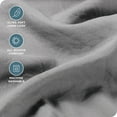 thumbnail image 2 of Bare Home Washed Sheet Set - Premium 1800 Collection - Deep Pocket - 3 Piece - Twin, Frost Gray, 2 of 6