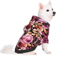 thumbnail image 2 of Fotbe Rose Flowers Sudadera con Estampado para Perros Pequeños – Suéter con Capucha para Mascotas, Tela Suave de Forro Polar con Bolsillo-Large, 2 of 7