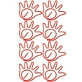 thumbnail image 3 of 100 clips de papel de metal con forma de mano, diseño a prueba de herrumbre, decoración para oficina, escuela, rojo, 3 of 5
