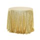 thumbnail image 1 of XmhyTop-A Mantel circular de poliéster de 120 x 120 cm para mesa de postres, 1 pieza, dorado, 1 of 4