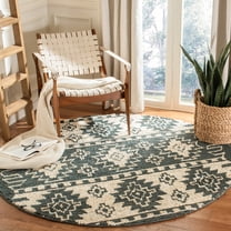 SAFAVIEH Bohemian Balfour Aztec Area Rug, Gray/Beige, 6' x 6' Round