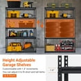 thumbnail image 6 of Garage Shelving, Heavy Duty Garage Shelving 48" L x 18" W x 72" H, 2500lbs Load Bearing Storage Shelves Adjustable, Durable Metal Storage Shelves, Easy Assemble for Garage, Basement, 6 of 7