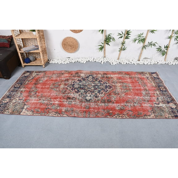 4x9 ft Area Rug, Turkish Rugs, Cute Rug, Cool Rug, Vintage Rug, Home Decor Rug