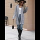 thumbnail image 4 of Cárdigan de Larga de Otoño para Mujer, Moderno Cárdigan de Punto Holgado con Bolsillos y Abertura Frontal para Invierno. Gris XL, 4 of 10