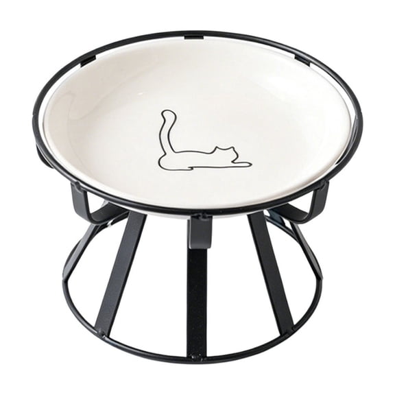 Qholemyo Elevated Ceramic Pet Bowl Feeding Bowl Non Tip Pet Food Bowl Food Water Treat Dish For Small Medium Dogs And Cats