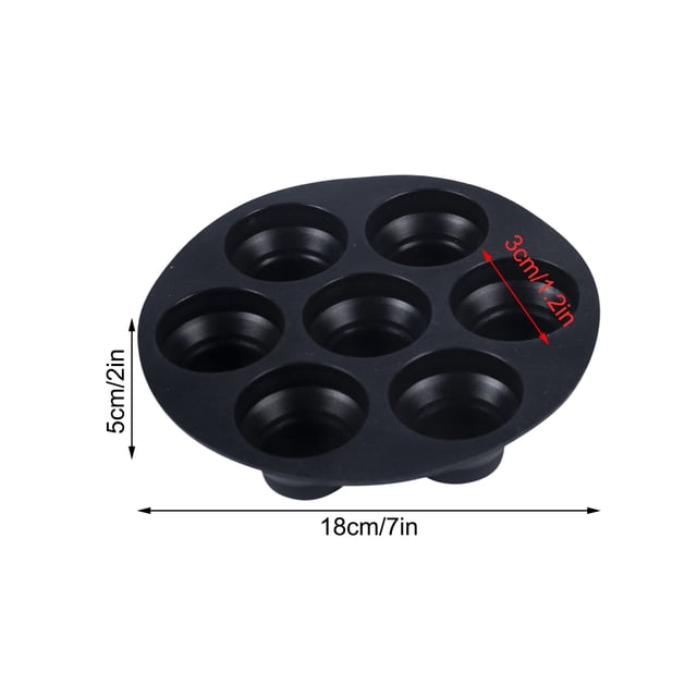 Pisexur Batería de cocina Sartén plegable de gel de sílice de grado alimenticio para hornear, accesorios retráctiles de 7 agujeros para la cocina del hogar