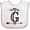 White and Pink, variant on Inktastic Letter G Monogram Tribal Arrow Girls Baby Bib