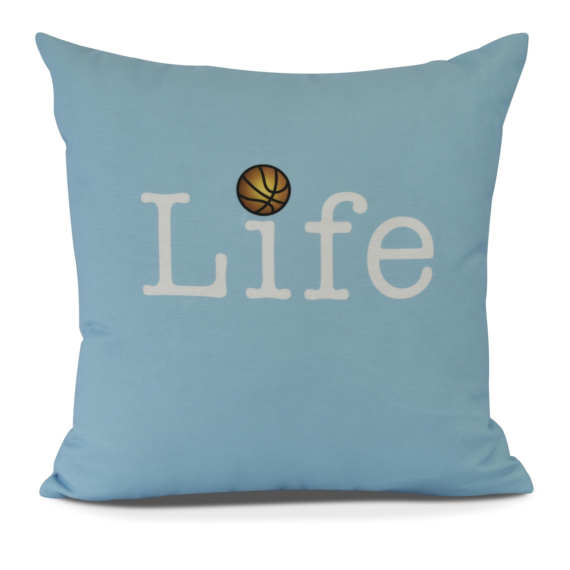 Life + Ball Word Print Pillow