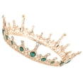 thumbnail image 3 of Weiweiguan 1Pc Wedding Bride Crystal Ancient Copper Round Shape Baroque Style Crown, 3 of 6