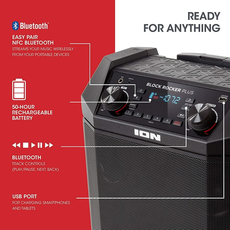 スピーカー・ウーファー ION BLOCK ROCKER PLUS. 365 iON Block Rocker Plus Portable Speaker - Walmart.com