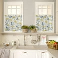thumbnail image 2 of Curtain Tiers Valance, Blue Leaves Yellow Berries Floral Summer Farm Plant Print Rod Pocket Window Treatment Panels for Living Room, Kitchen, Bathroom, Bedroom, 2 Panels, 27.5" x 36", 2 of 5