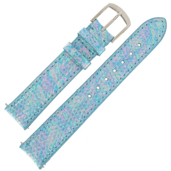 Hadley Roma LSIL101 12mm Blue Genuine Java Lizard Watch Strap Ladies