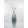 thumbnail image 2 of Green Floral Crafts 36-inch Natural Bamboo Cylinder Floor Vase Wooden for Dried Flowers Branches Perfect Spa Office Dining Living Room Entry Way Home Decoration, Lacquer Oyster-Silver, 2 of 5