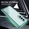 thumbnail image 5 of MonsDirect for 7.6 inch Samsung Galaxy Z Fold 2 5G 2020 Case, Clear Plating Frame Hard PC Back Shell With Screen Protector, Slim Anti-Drop Free Folding Hinge Protection for Galaxy Z Fold 2, Green, 5 of 7