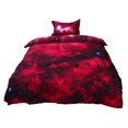 thumbnail image 1 of Housse de Couette Ciel Étoilé Lune Nuit Rouge Taille Simple 2 Pcs, 1 of 1