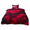 Galaxy Sky Cosmos Night Pattern Single Size Bedding Quilt Duvet Cover Set Red
