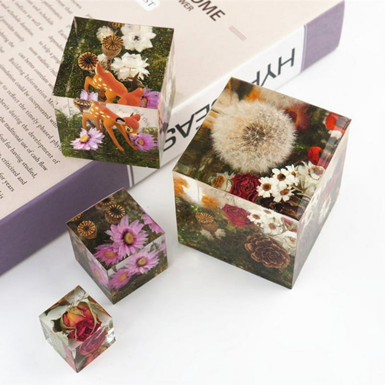 3pcs Large Resin Molds For Epoxy Resin 3 Boxs Dried Flowers For