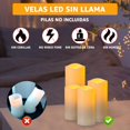 thumbnail image 4 of SlowTon Velas LED sin Llama, Impermeables Velas El&eacute;ctricas con Brillo Ajustable y Control Remoto de Temporizaci&oacute;n, Luz Decoraci&oacute;n Hasta 500 Horas de Luz, Ecol&oacu, 4 of 7