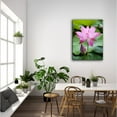thumbnail image 2 of Purple Lotus Flower Photography Canvas Art 20 x 16, 2 of 4