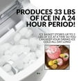 thumbnail image 3 of Igloo ICEB33SL Large-Capacity Automatic Portable Electric Countertop Ice Maker Machine, 33 Pounds in 24 Hours, 9 Ice Cubes Ready in 7 minutes, With Ice Scoop and Basket, 3 of 6