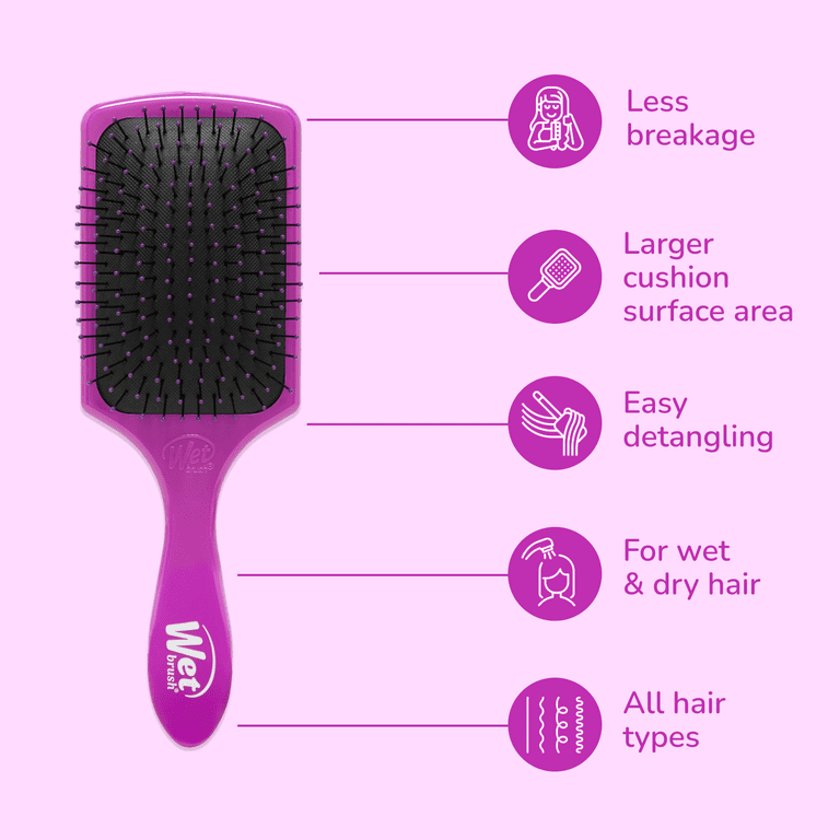 Wet Brush Paddle Detangler, Purple photo 8