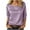 Purple, variant on idosla Womens Silk Satin Shirts 3/4 Length Sleeve Crewneck Lightweight Going Out Tops Loose Casual Blouses Business Outfits (Purple, L)