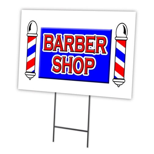 SignMission C-2436-DS-Barber Shop 24 x 36 in. Barber Shop Yard Sign & Stake