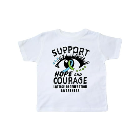 

Inktastic Lattice Degeneraton Support Hope and Courage Gift Toddler Boy or Toddler Girl T-Shirt