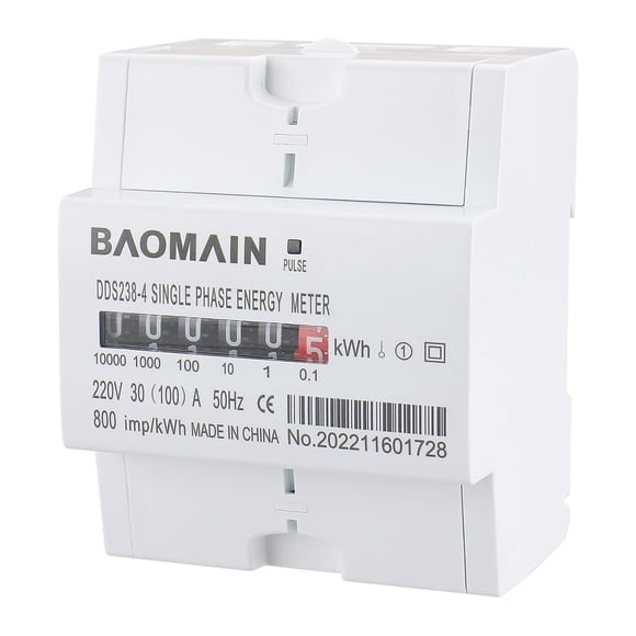 Baomain DDS238-4 (30-100) Medidor monofásico de kilovatios hora kwh de carril DIN 220 V 100 A