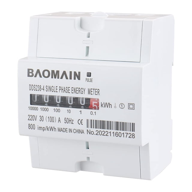 Baomain DDS238-4 (30-100) Medidor monofásico de kilovatios hora kwh de carril DIN 220 V 100 A