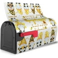 thumbnail image 4 of Bees Gnome Mailbox Covers - Summer Mailbox Covers Magnetic Standard Size, Retro Mailbox Wraps Post Letter Box Cover Standard Size 18" X 21"for Garden Yard Decorations, 4 of 6