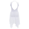 thumbnail image 6 of DPOIS Girls Lyrical Contemporary Dance Costume Ballet Leotard Dress Mesh Tulle Skirt White 10, 6 of 7