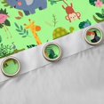 thumbnail image 4 of Manfei Flamingo Giraffe Zebra Curtains Pack of 2 (42x84 Each),Tropical Botanical Monstera Leaf Curtains Blackout,Cute Elephant Monkey Bedroom Curtains For Kids,Ultra Soft Home Decor, 4 of 6