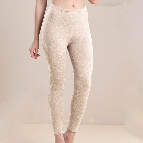asjyhkr Womens Base Layer Pants High Waist Fleece Lined Thermal Running Gym Yoga Workout Legging
