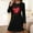 Black, variant on Sakmal Love Mumu Nightgownss for Women Valentines Long Sleeve Cute Sleepshirt Heart Print Knee Length Nightgowns for Women L