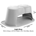 thumbnail image 2 of WeatherTech Double High Pet Feeding System w/Plastic Dog/Cat Bowls - 14" High Stand Light Grey (PDHC9614LGLG), 2 of 4