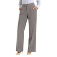 thumbnail image 4 of Jerdar Womens Dress Pants Pull On Wide Leg Stretchy Work Pants Women Business Casual Outfits Slacks for Women Trousers L, 4 of 6