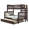 thumbnail image 2 of Bedz King Bunk Beds Twin over Full Mission Style with End Ladder and a Full Trundle, Dark Cherry, 2 of 9