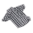 thumbnail image 2 of Ropa en miniatura hecha a mano figura de acción ropa de muñeca 1/12 ropa de figura masculina En blanco y negro perfke figura camisa, 2 of 9