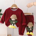 thumbnail image 2 of LNMQLPDBS Infant Boy Christmas Outfit Kids Romper Baby Girl Onesies 3-6 Months Long Sleeve Onesies Boy 18 Mos Girl Clothes 8 Year Old Boy Clothes, Red 12-18 Months, 2 of 6