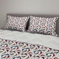 thumbnail image 2 of Birds Comforter & Sham Bedding Set, Repetitive Colorful with Stripes Retro Tropical and Illustration, 3 pcs Duvet Set Microfiber Filling Quilt, 5 Sizes, Multicolor, by Ambesonne, 2 of 4