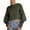 Army Green, variant on Womens Pullover Knit Sweater Top Women's Casual Knitted Pullover Sweater with Long Batwing Sleeves and Soft Ribbed Texture for Everyday Comfort